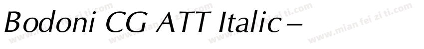Bodoni CG ATT Italic字体转换